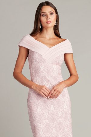 GALLE DRAPED V-NECK EMBROIDERED DRESS - Image 3