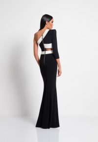 Knowles ASYMETRICAL Gown in black/white - Image 2