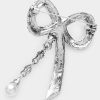Pearl Ribbon Pin Brooch in blue - Image 2