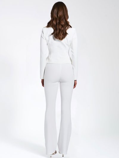 Waleria Stretch Crepe Flare Pants - Image 3