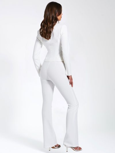 Waleria Stretch Crepe Flare Pants - Image 5
