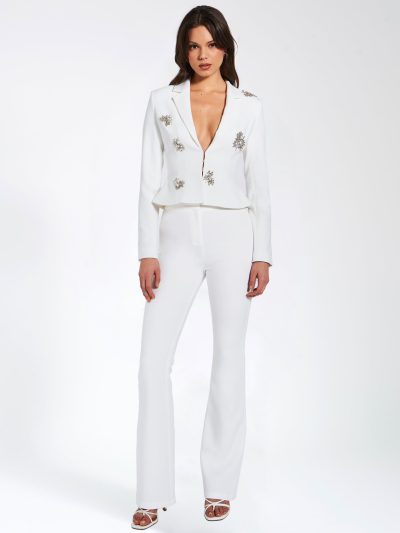 Waleria Stretch Crepe Flare Pants