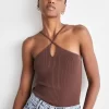 Sannia Top in brown stone - LARGE