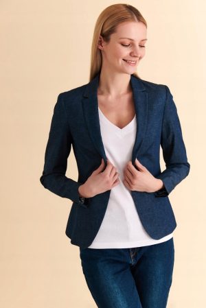 Nina Denim Sweatshirt Blazer -L - Image 2