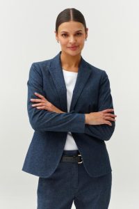 Nina Denim Sweatshirt Blazer -L - Image 3