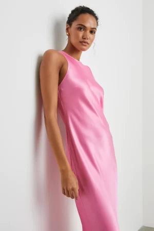 Solene Dress in Malibu Pink - Image 3