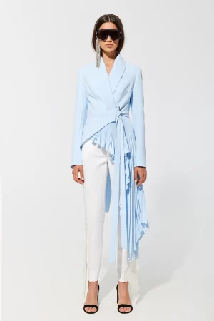 Peggy Signature tuxedo jacket in light blue