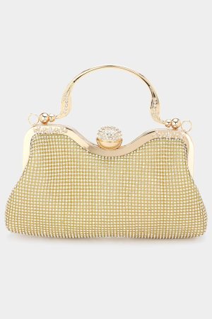 Alba Rhinestone bag in gold