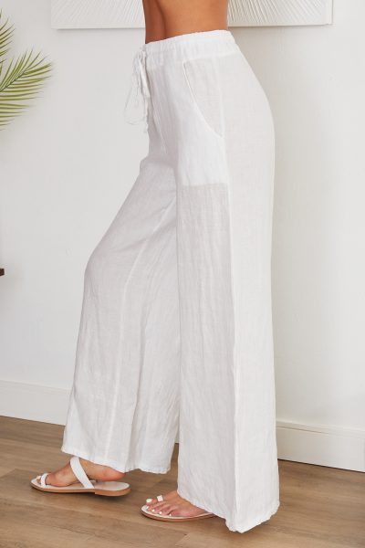 Cobrah Wide Linen Pants - Image 2
