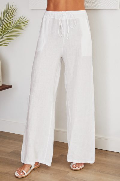 Cobrah Wide Linen Pants - Image 4