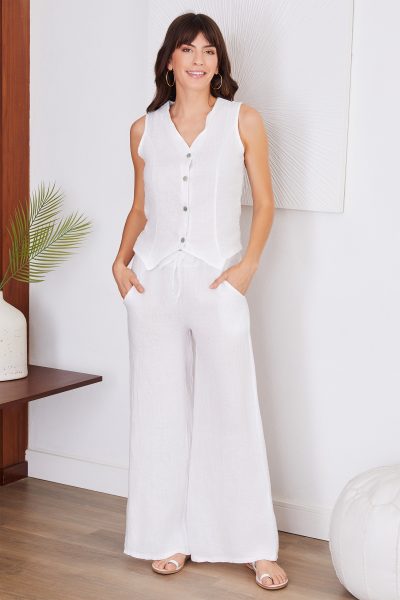 Cobrah Wide Linen Pants - Image 5