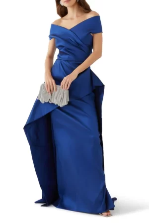 Prina Mikado Peplum Gown - Image 5