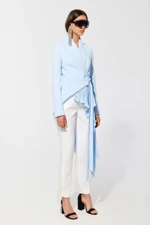 Peggy Signature tuxedo jacket in light blue - Image 4