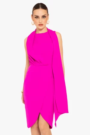 Janella Sheath Dress in vibrant pink