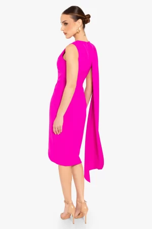 Janella Sheath Dress in vibrant pink - Image 3