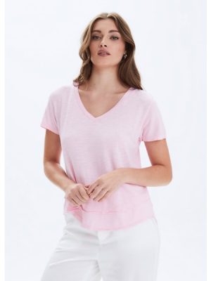 Ava Tee in blush - Large