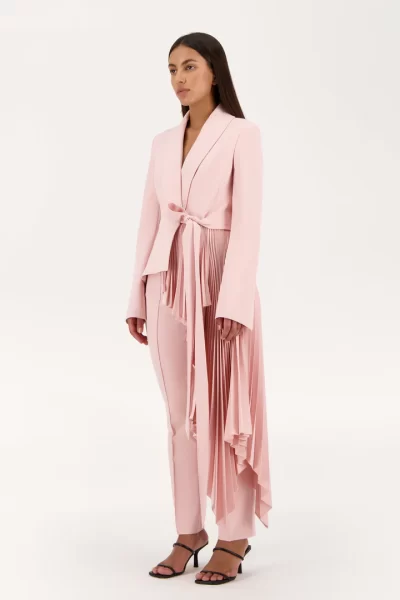 Peggy Signature tuxedo jacket in soft pink - Image 5