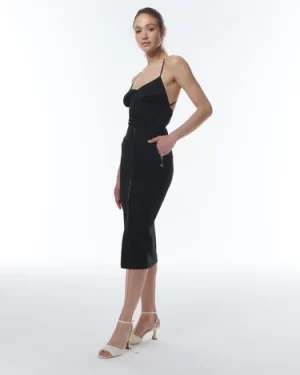 Gaia Zip Pencil Skirt in black - Image 5