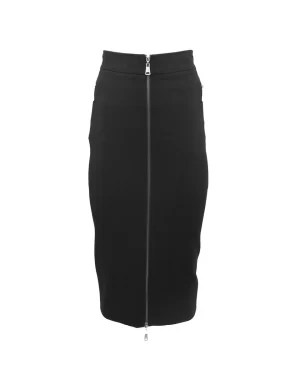 Gaia Zip Pencil Skirt in black - Image 2