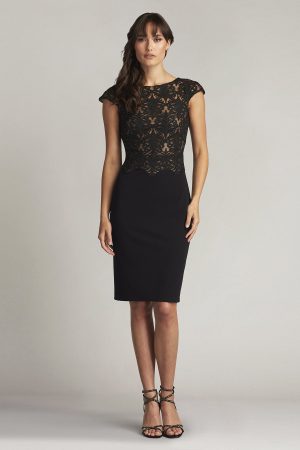 BEAL EMBROIDERED TULLE & CREPE DRESS - Image 4