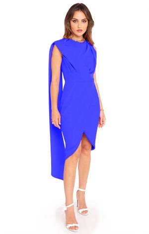 janella sheath dress in vibrant blue