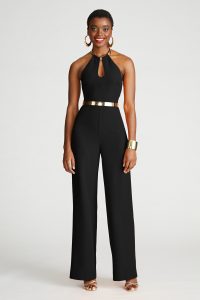 Oki Cutout Stretch Crepe Halter Jumpsuit