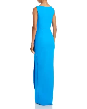 Zalfa Sleeveless V Neck Gown - Image 3