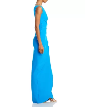 Zalfa Sleeveless V Neck Gown - Image 4