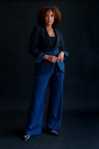 MELINDA TWO TONE JACKET IN black denim - Image 7