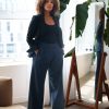 MELINDA TWO TONE JACKET IN black denim
