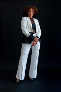 MELINDA TWO TONE JACKET IN  in white black - Image 3