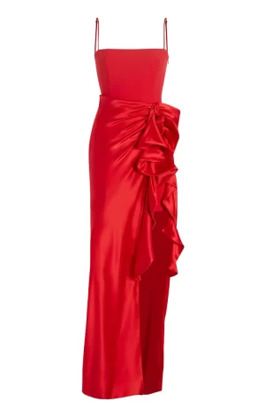 DRINA GOWN in pimento red - Image 4