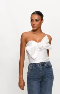 presley top in white - Small - Image 3