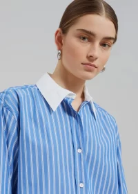 Salovas shirt in blue stripe - LARGE - Image 5