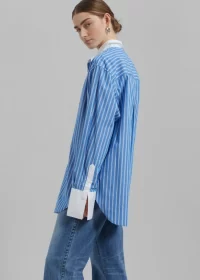 Salovas shirt in blue stripe - LARGE - Image 6