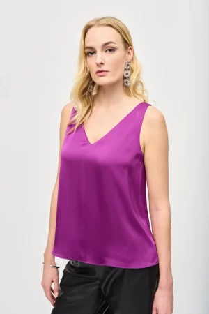 Arda Satin Top in empress - 6