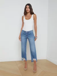 Elaine Low-Rise Stovepipe Jean