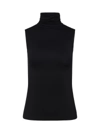 Ceci Sleeveless Turtleneck in black - Image 2