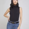 Ceci Sleeveless Turtleneck in black - XL