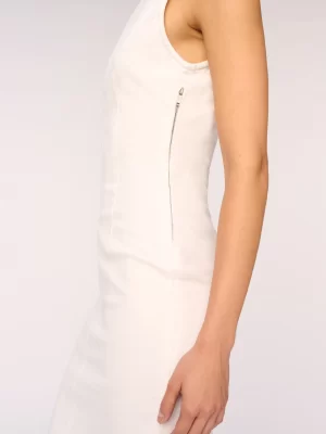 Esme Denim Dress Midi in white - medium - Image 5