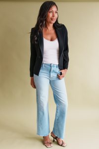 Bayley Black Double Breasted Blazer