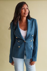 freda's thumb jacket in light denim - Image 5