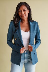 freda's thumb jacket in light denim - Image 3