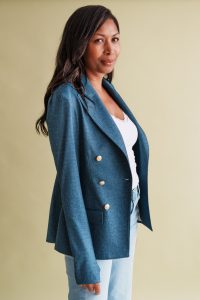 freda's thumb jacket in light denim - Image 2