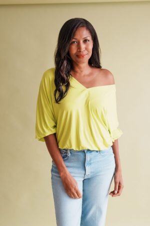 Tara blouse in lime - small - Image 6