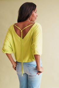 Tara blouse in lime - small - Image 2