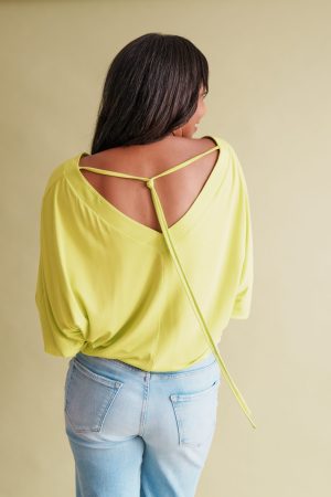 Tara blouse in lime - small - Image 3