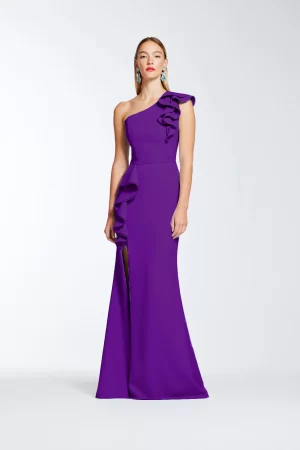 diana ONE SHOULDER GOWN in boysenberry