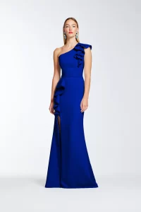 diana ONE SHOULDER GOWN in royal