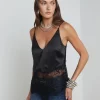 Bryna Silk Lace Camisole in black - Image 5